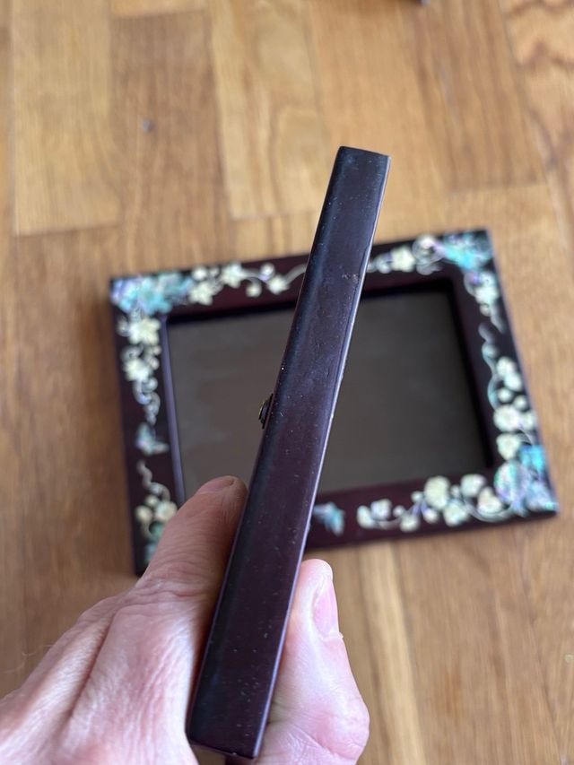 Par Marcos Madera Decorados Mariposas Flores