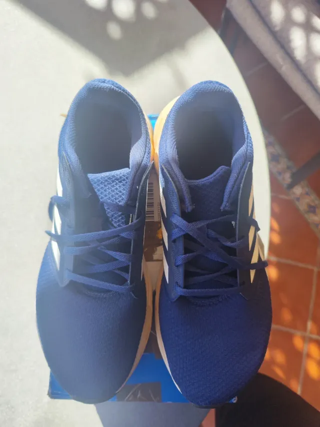 Zapatillas Running Adidas Azul y Blanco