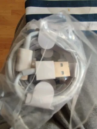 X 20 Cable USB a USB C  Blanco 20 unidades