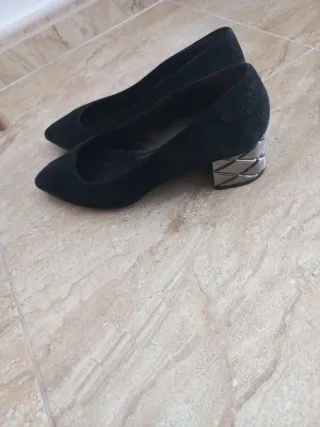 Zapatos tacón negros talla 37