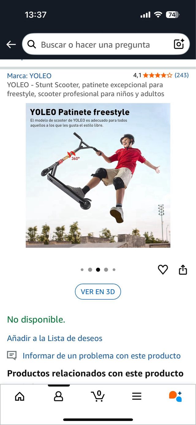 Patinete Freestyle Negro con Llamas