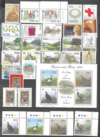 Sellos Irlanda 1989 , año completo
