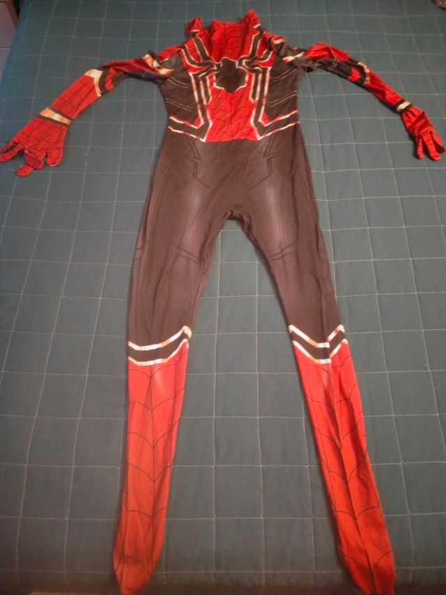 Disfraz Spiderman Talla 140 con capucha