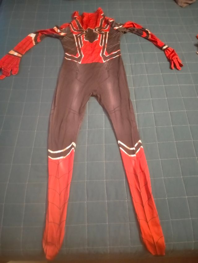 Disfraz Spiderman Talla 140 con capucha