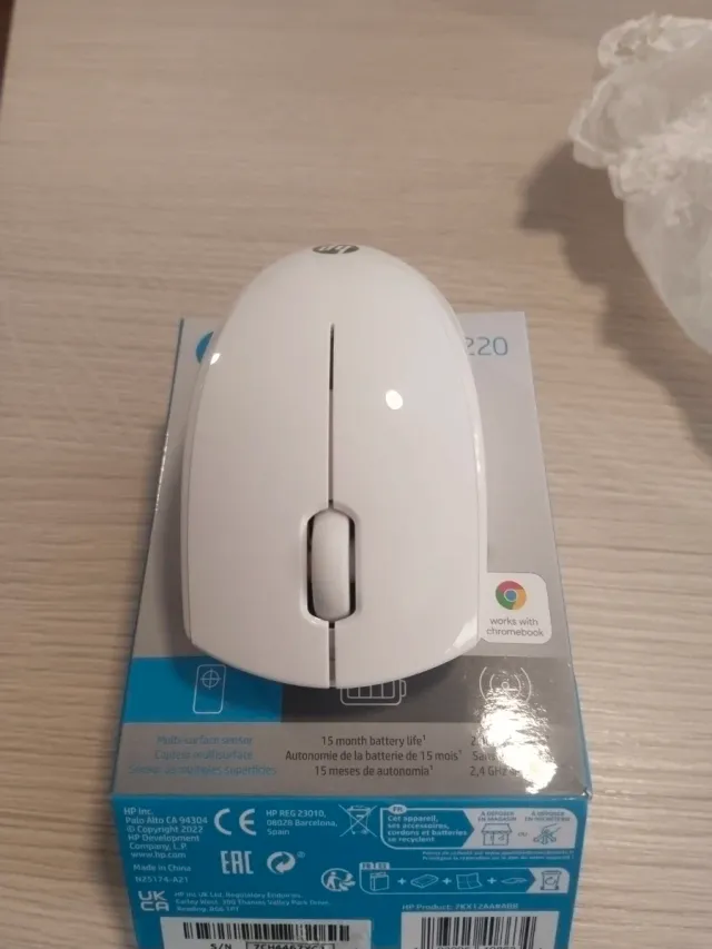 Mouse HP Wireless 220 Branco