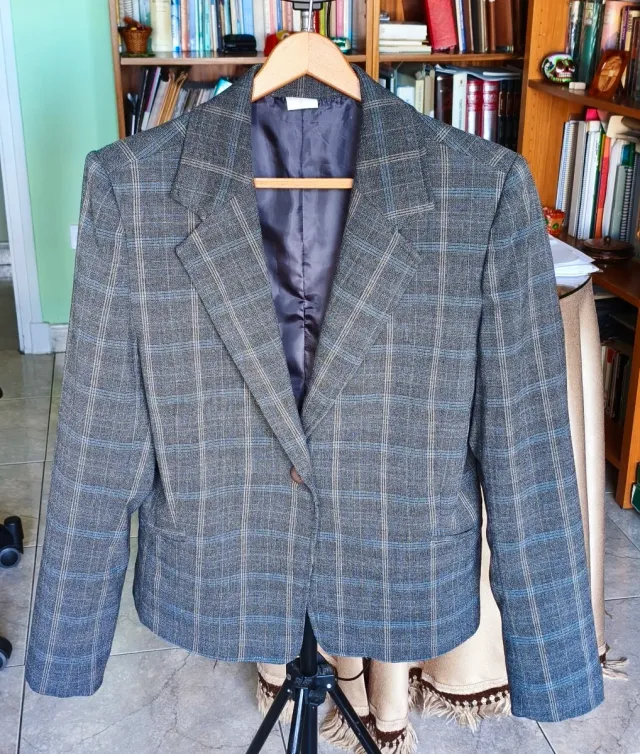 Blazer cuadros príncipe de gales mujer