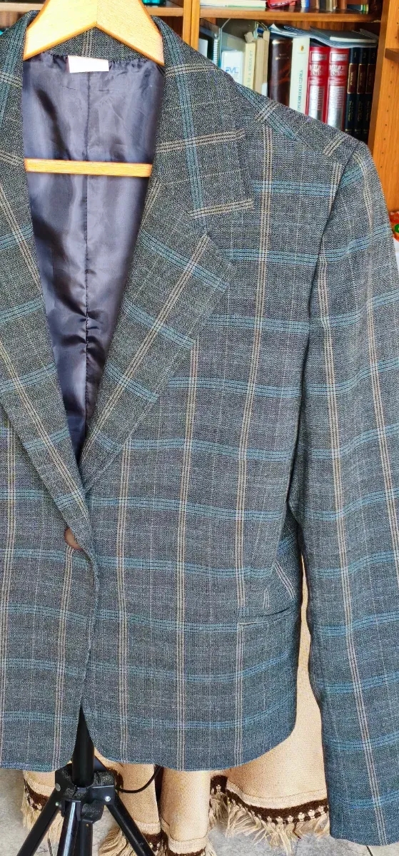 Blazer cuadros príncipe de gales mujer