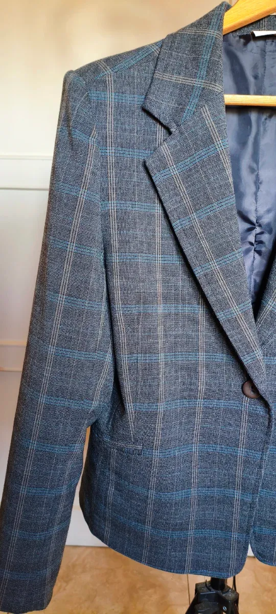 Blazer cuadros príncipe de gales mujer