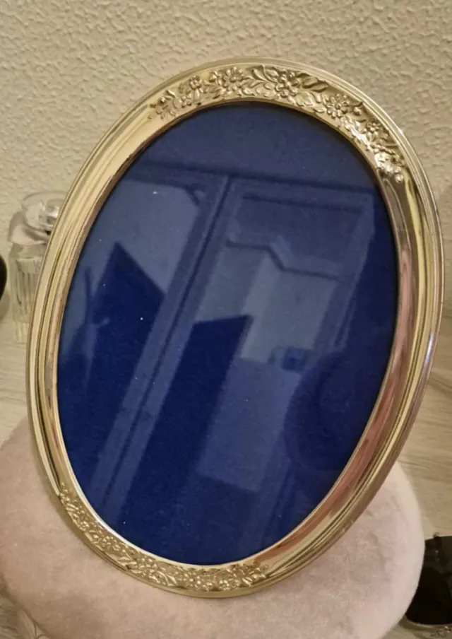 Marco portafotos de Plata de ley Ovalado