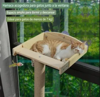 Amaca da finestra per gatti con tiragraffi