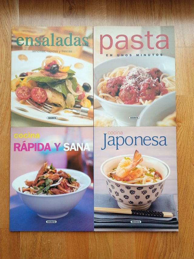 Pack 4 libros de cocina nuevo – Pasta, japonesa...