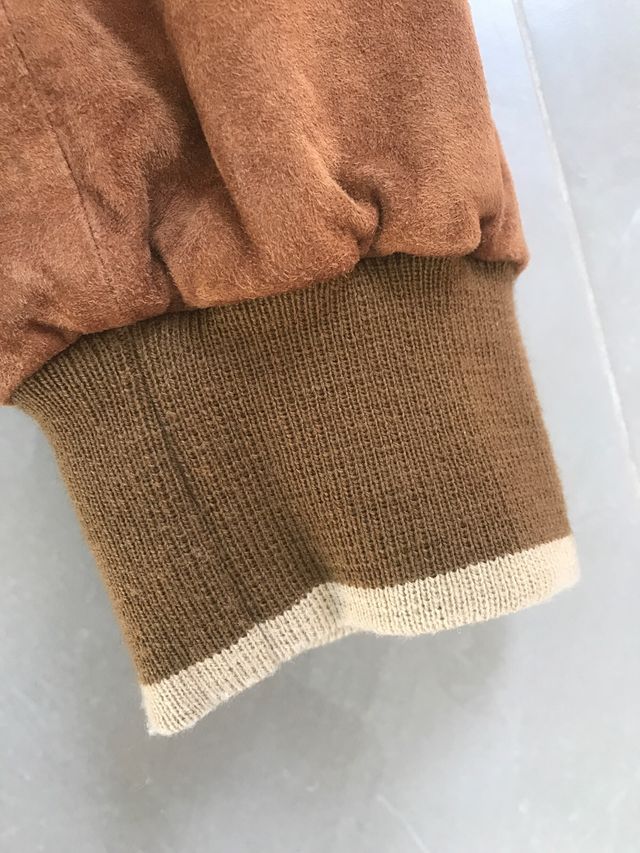 Chaqueta Bomber Ante Caballero Marrón