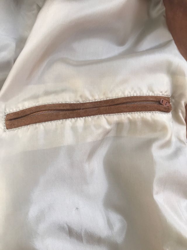 Chaqueta Bomber Ante Caballero Marrón