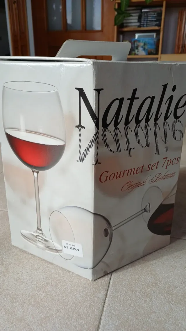 Set 7 copas vino Natalie Bohemia