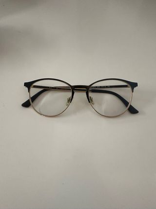 Armadura Gafas Ray Ban Negra y Dorada