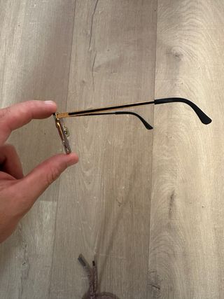 Armadura Gafas Ray Ban Negra y Dorada