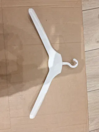 30 grucce bianche in plastica gancio girevole