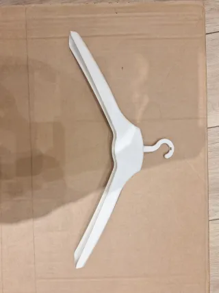 30 grucce bianche in plastica gancio girevole