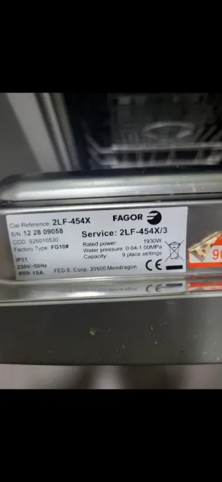 Lavavajillas Fagor 2LF-454X/3 – ¡Listo para usar!