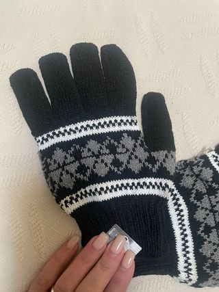 Guanti unisex fantasia geometrica