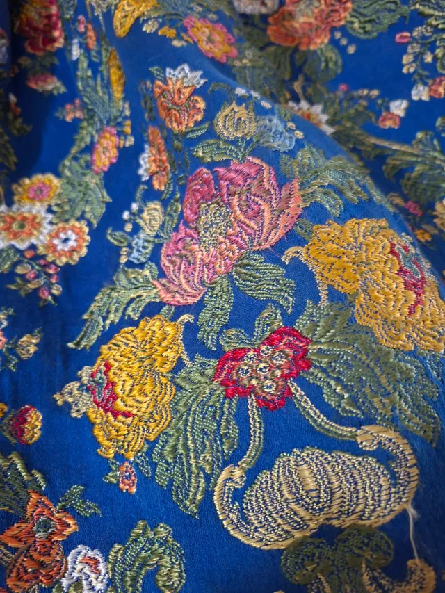 Traje de Fallera Azul y Dorado niña de 6 a 8 años