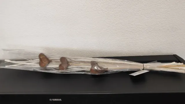 Ramillete seco decorativo con corazones