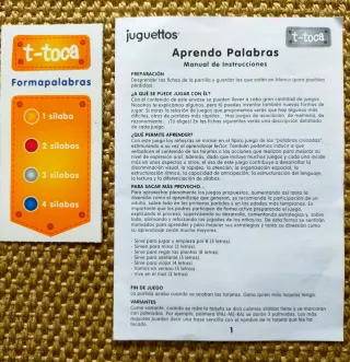 Juego aprendo palabras t-toca