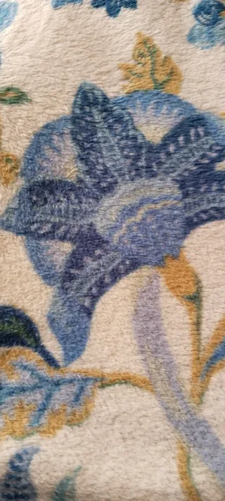 Manta de sofá polar con estampado floral