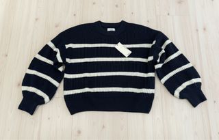 Jersey Rayas Azul Marino y Blanco Talla M