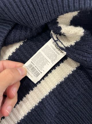 Jersey Rayas Azul Marino y Blanco Talla M