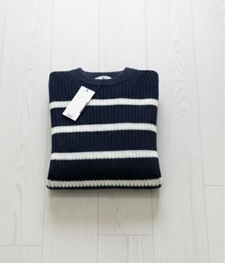 Jersey Rayas Azul Marino y Blanco Talla M