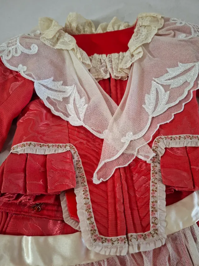 Traje Fallera Niña 5-7 años Rojo