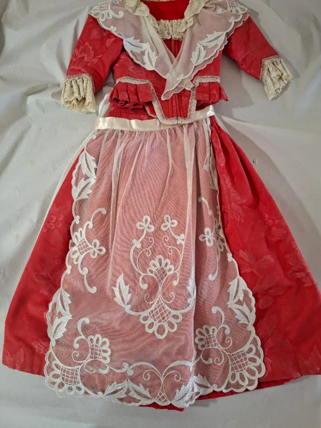 Traje Fallera Niña 5-7 años Rojo