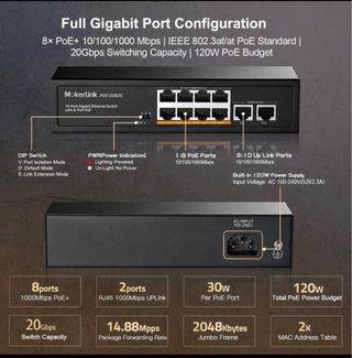 Switch MokerLink 10 Puertos Gigabit PoE