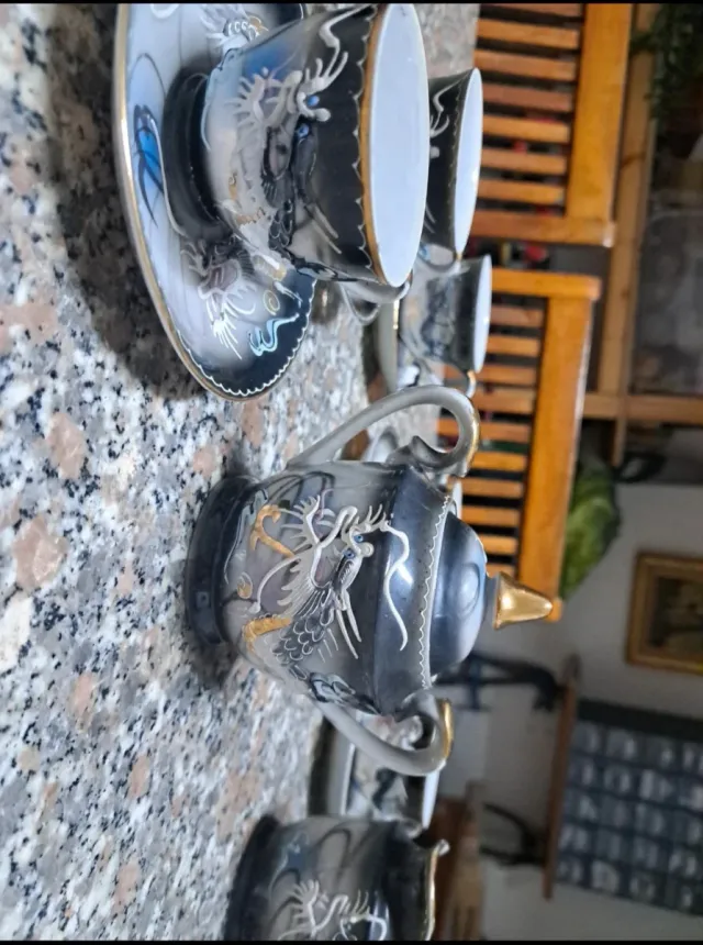 Set Tè Cinese Porcellana Draghi