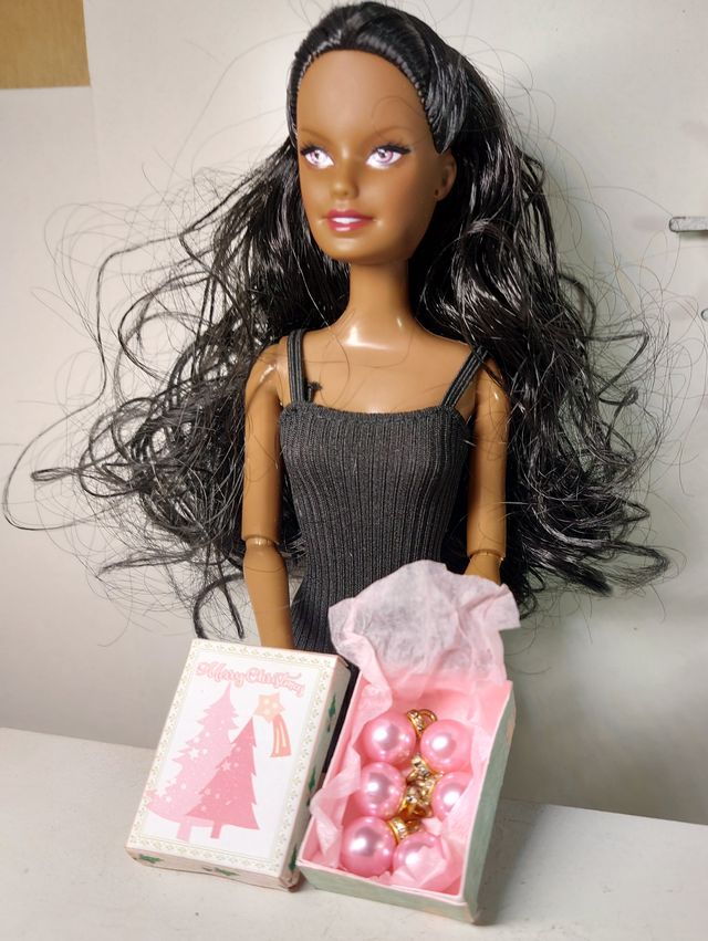 Caja Bolas Navidad Escala 1:6 Barbie