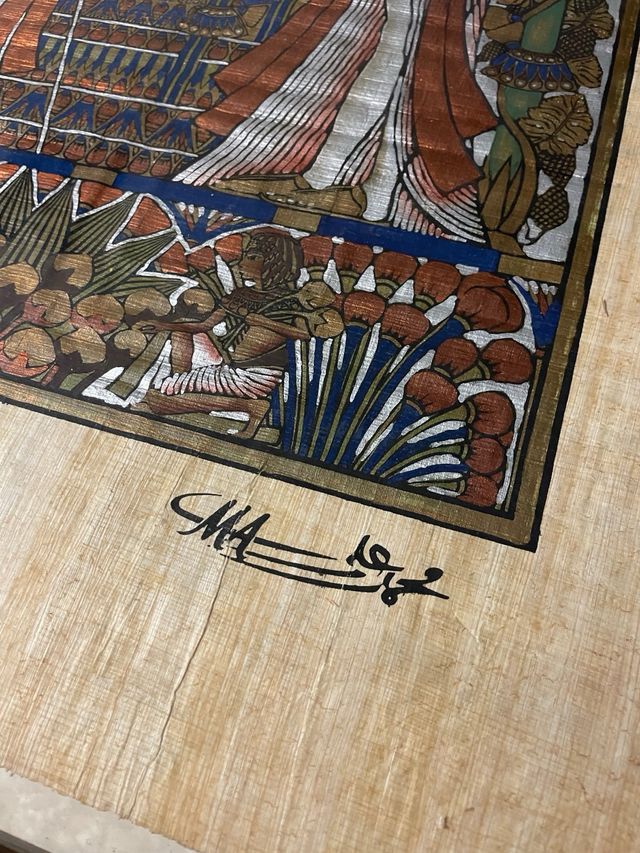 Lote 4 cuadros papiro egipcio auténtico