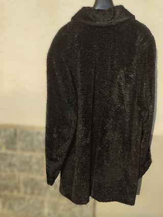 Pelliccia Astrakan Nera Tg 46 Ampia