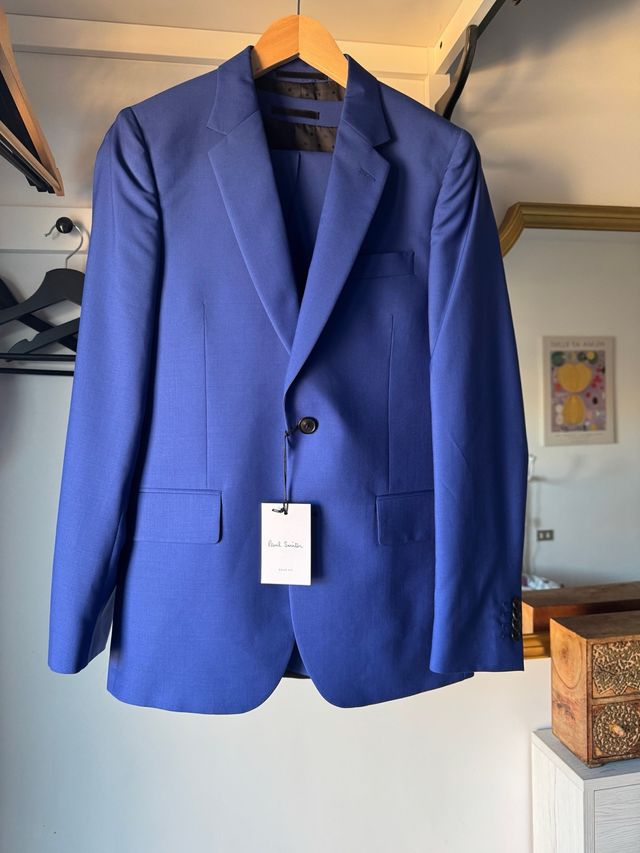 Abito Paul Smith 3 Pezzi Lana Blu Elettrico 46 S