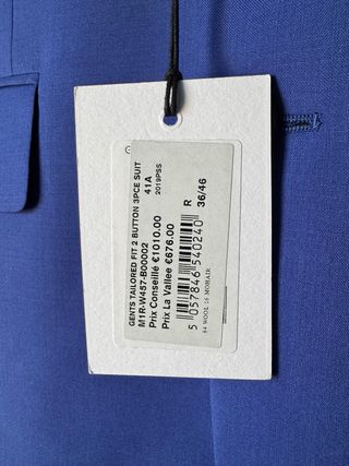 Abito Paul Smith 3 Pezzi Lana Blu Elettrico 46 S