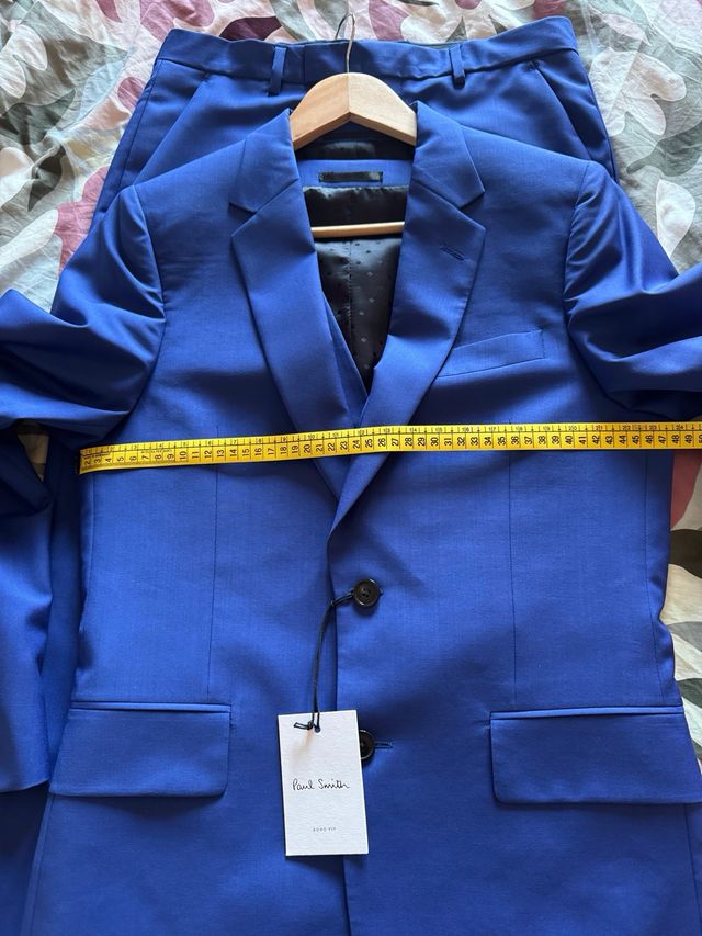 Abito Paul Smith 3 Pezzi Lana Blu Elettrico 46 S