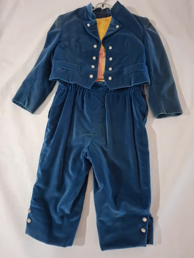 Traje Fallero Niño Azul Terciopelo 6 Años