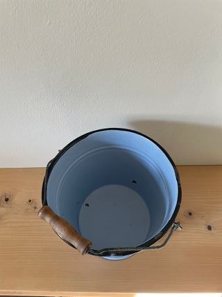 Secchio in metallo smaltato Bianco