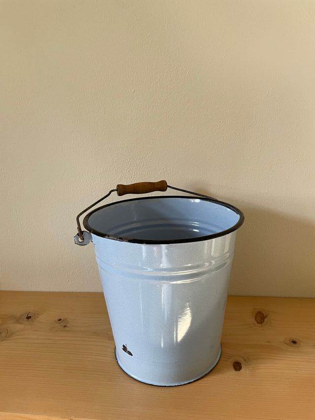 Secchio in metallo smaltato Bianco