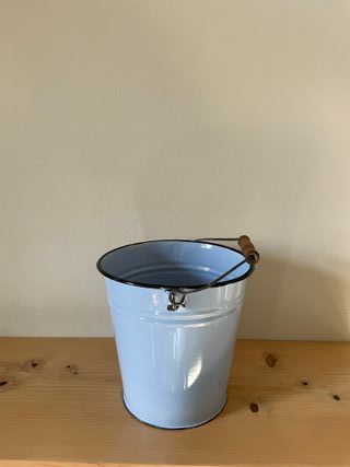 Secchio in metallo smaltato Bianco