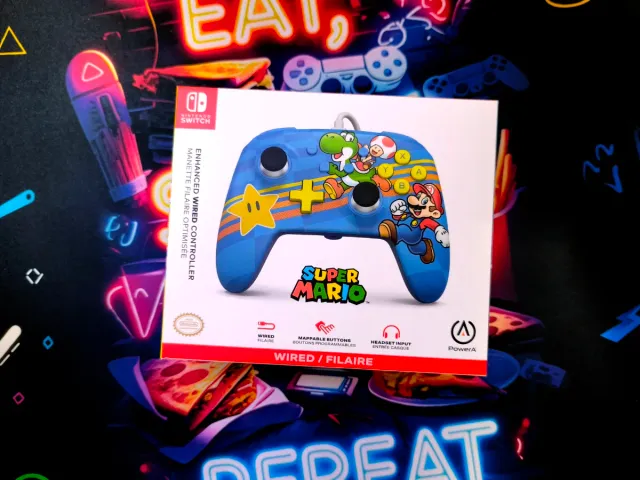 Nintendo Switch comando c/fio Super Mario Mushroom