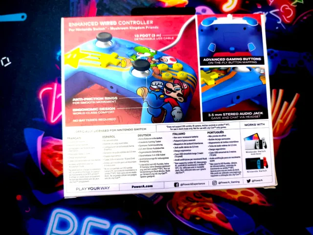 Nintendo Switch comando c/fio Super Mario Mushroom