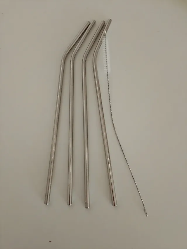 Pajitas reutilizable de acero inoxidable 25cm