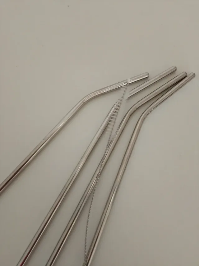 Pajitas reutilizable de acero inoxidable 25cm