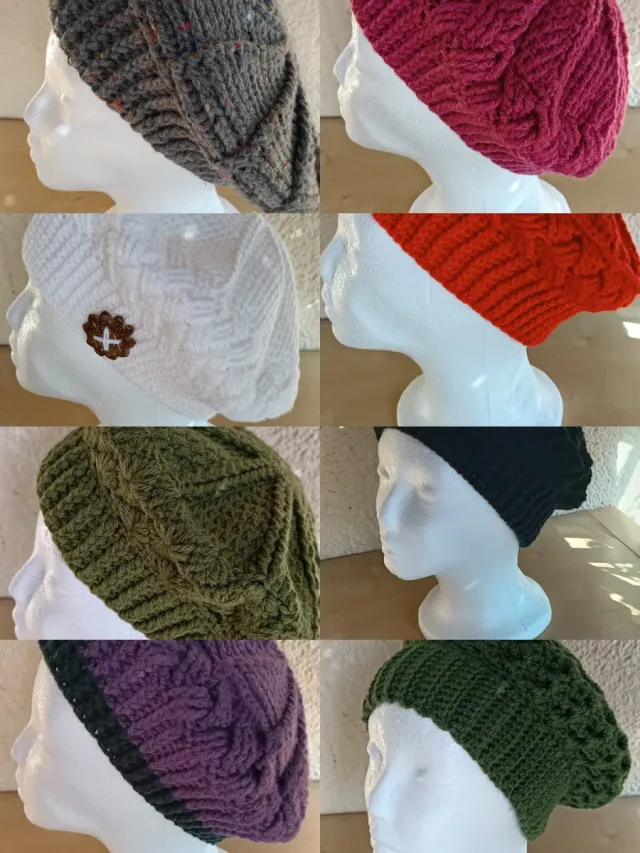 Gorros de lana hechos a mano